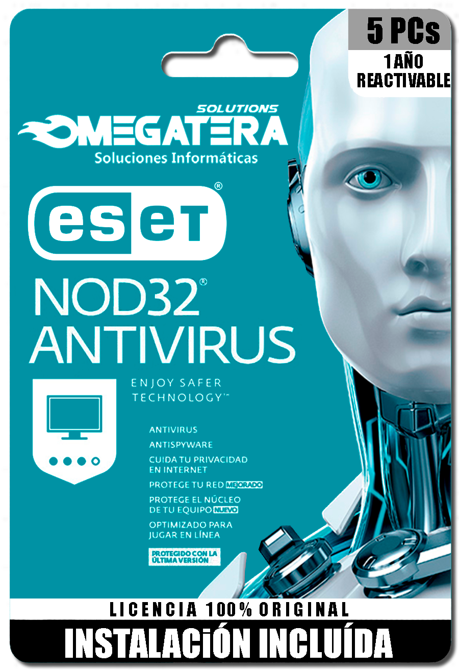 ANTIVIRUS ESET NOD32, ESD, 1 AÑO, REACTIVABLE, WIN/MAC ANTIVIRUS ESET NOD32, ESD, 1 AÑO, REACTIVABLE, WIN/MAC